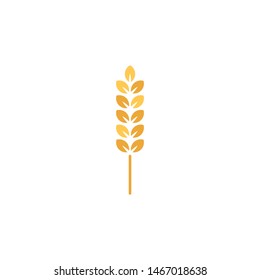 Wheat logo template vector bakery icon design