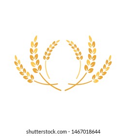Wheat logo template vector bakery icon design