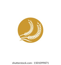 Wheat logo template vector icon