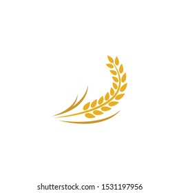 Wheat logo template vector icon illustration design