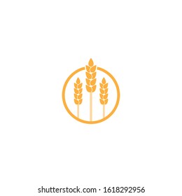 Wheat logo template vector icon illustration