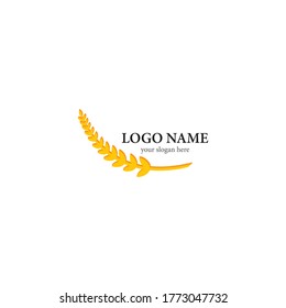 Wheat logo template vector icon illustration