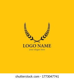 Wheat logo template vector icon illustration