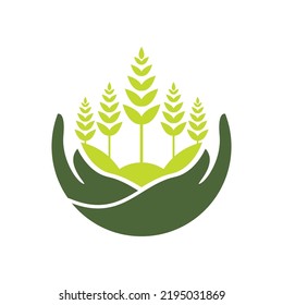 Wheat logo template vector icon