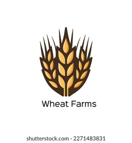 Wheat logo template vector icon design. Ears of wheat symbol. bread logo template