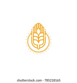 Wheat Logo Template vector icon design