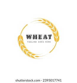 Vorlage für Weizen-Logo, Vektorgrafik-Design