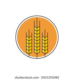 Wheat Logo template vector illustration design
