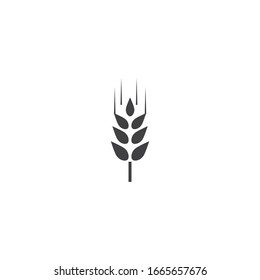 Carácter de símbolo vectorial de plantilla de logotipo de trigo