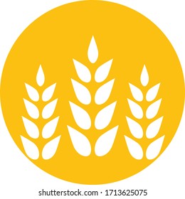 Carácter de símbolo vectorial de plantilla de logotipo de trigo