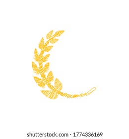 Carácter del símbolo vectorial de la plantilla de logotipo de trigo