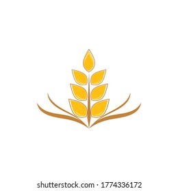 Vorlage für Weizen-Logo, Vektorsymbol
