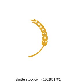 Carácter del símbolo vectorial de la plantilla de logotipo de trigo