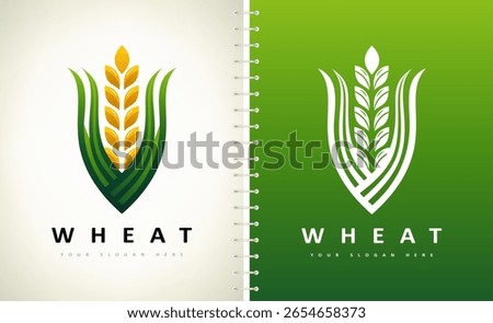 Wheat logo vector. Agriculture design