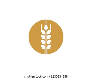 wheat logo vector business brand