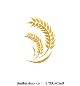 Wheat logo vector icon design