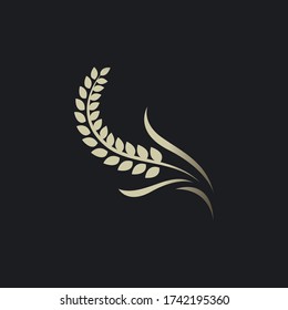 Design des Wheat-Logo-Vektors