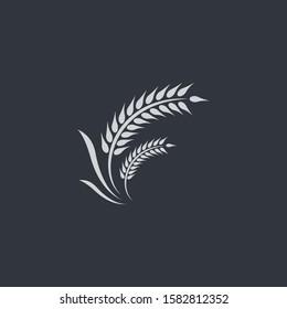 Wheat logo vector icon illustration design