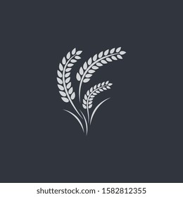Wheat logo vector icon illustration design