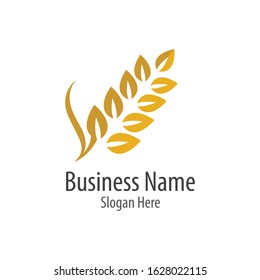 Wheat logo vector icon illustration design