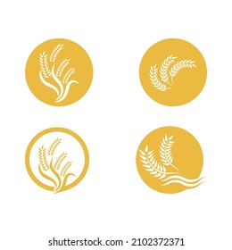 Weizen-Logo, Vektorsymbol-Design