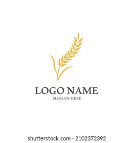Wheat logo vector icon illustration design