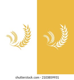 Wheat logo vector icon illustration design