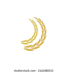 Wheat logo vector icon illustration design