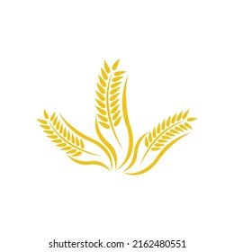 Diseño del icono del vector del logotipo del trigo