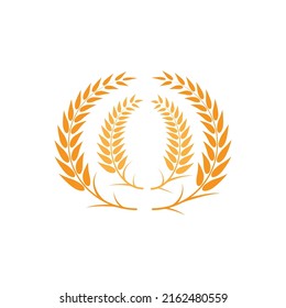 Wheat logo vector icon illustration design