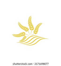 Wheat logo vector icon illustration design