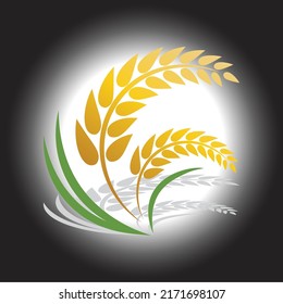 Wheat logo vector icon illustration design