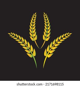 Wheat logo vector icon illustration design