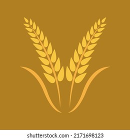 Wheat logo vector icon illustration design