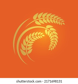 Wheat logo vector icon illustration design