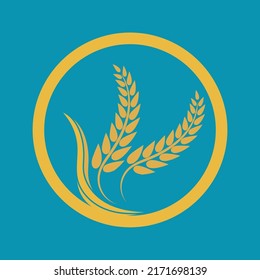 Wheat logo vector icon illustration design