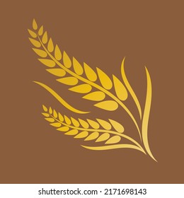 Wheat logo vector icon illustration design