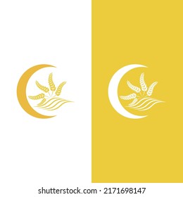 Wheat logo vector icon illustration design