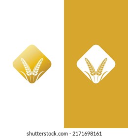 Diseño del icono del vector del logotipo del trigo