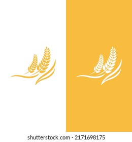 Wheat logo vector icon illustration design