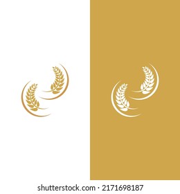 Wheat logo vector icon illustration design