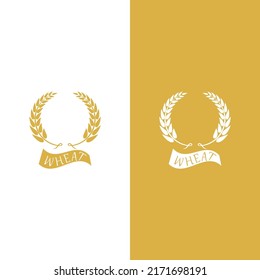 Diseño del icono del vector del logotipo del trigo