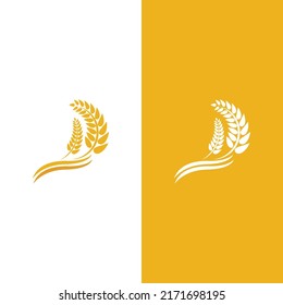 Wheat logo vector icon illustration design