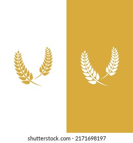 Wheat logo vector icon illustration design