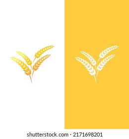 Wheat logo vector icon illustration design