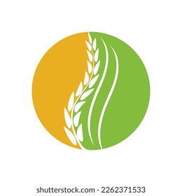 Wheat logo vector icon illustration design