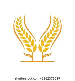 Wheat logo vector icon illustration design