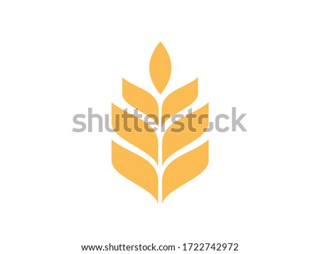 Wheat logo vector.  Wheat vector illustration. 