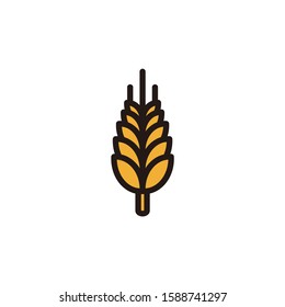 wheat logo vector illustration ,line art design