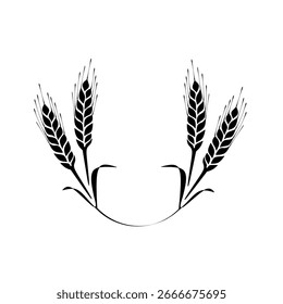 ilustração do vetor do logotipo do trigo no branco